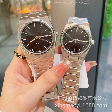 Orologio da Polso Serie PRX con Cinturino in Acciaio, Modello Super Player, per Uomo e Donna, con Calendario, Stile Semplice e alla Moda, Regalo di Compleanno, Idea Regalo per Lui e per Lei