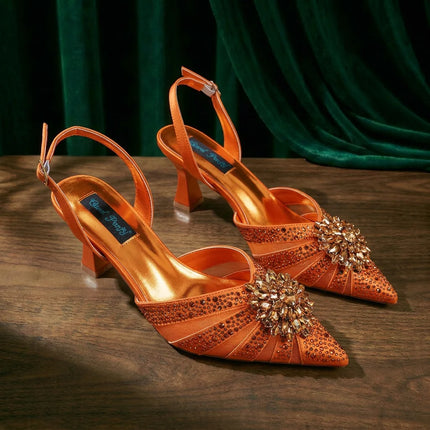 Zapatos y Bolso Nuevos de Diseño Italiano Azules con Diamantes de Imitación, Tacón Alto, Estilo de Moda, Zapatos de Tacón para Máxima Comodidad, Zapatos de Mujer