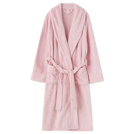 Donna Autunno e Inverno Caldo Lungo Velluto Corallo Spessore Coppia Accappatoi Da Bagno Uomo Donna Pigiama Doccia Accappatoio Asciugamani Da Bagno Per Adulti