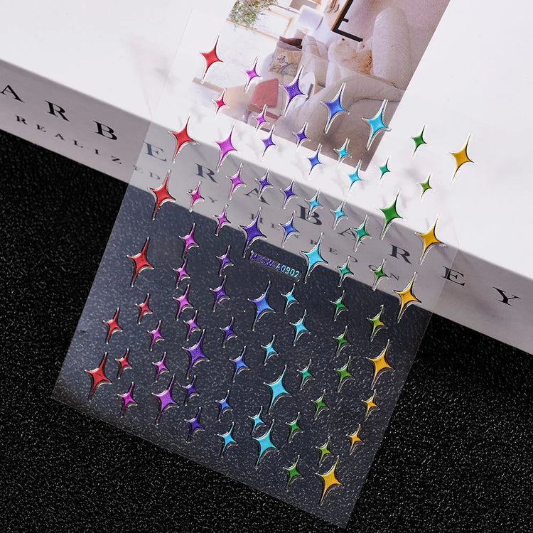1PC 26-English Alphabet Number 3D Self-adhesive Nail Art Decal Sticker Word Small Letter Nail Decals Sticker Manicure Decoration