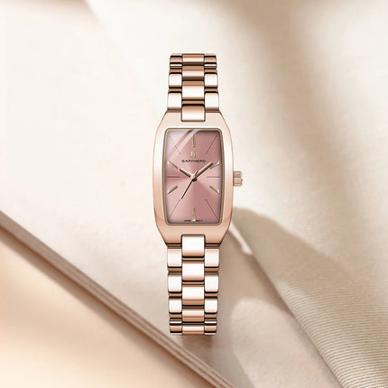 SAPPHEROLuxury Orologio da donna Cinturino in acciaio inossidabile Orologio impermeabile Quadrante ultrasottile Orologio da donna semplice alla moda Orologio accurato platinumshop