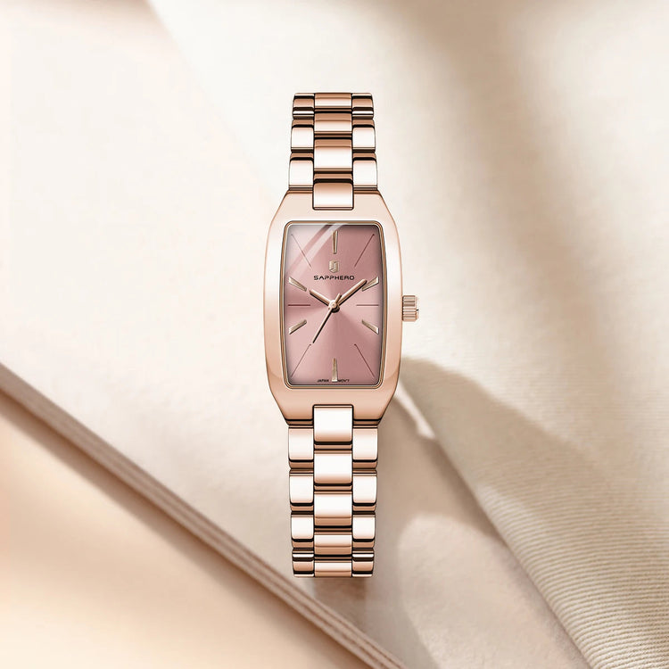 SAPPHEROLuxury Orologio da donna Cinturino in acciaio inossidabile Orologio impermeabile Quadrante ultrasottile Orologio da donna semplice alla moda Orologio accurato platinumshop
