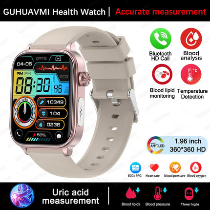 Nuovo 2025 Smartwatch per XIAOM1 con ECG+PPG, Monitoraggio Grasso Sanguigno e Acido Urico, Frequenza Cardiaca, Pressione Sanguigna, Chiamate Bluetooth per Uomini e Donne platinumshop