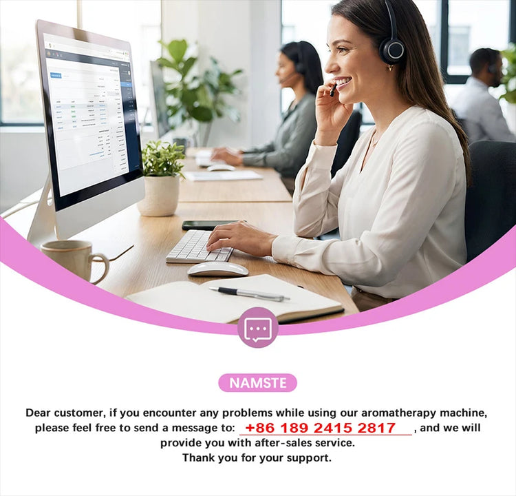 NAMSTE Diffusore di oli essenziali per la casa con macchina per l'aria profumata con tecnologia intelligente Spruzzatore per deodoranti per aromaterapia Bluetooth WiFi