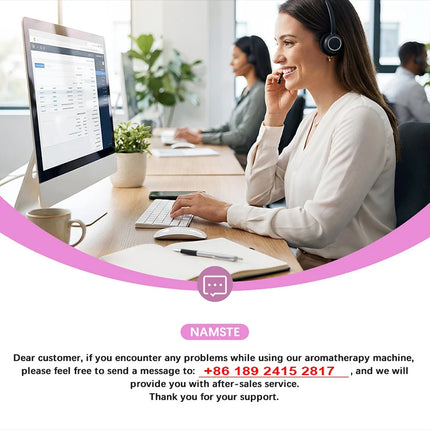 NAMSTE Diffusore di oli essenziali per la casa con macchina per l'aria profumata con tecnologia intelligente Spruzzatore per deodoranti per aromaterapia Bluetooth WiFi