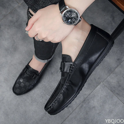 Scarpe casual da uomo con la nuova copertura piatta antiscivolo dal design a quadretti in stile britannico sono adatte per scarpe da ginnastica da uomo pigre