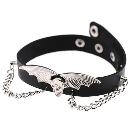 1Pc Harajuku Cuore Sexy Rivetti Cuoio DELL'UNITÀ di elaborazione Nero Goth Punk Girocollo Per Y2K Ragazze FAI DA TE Goth Star Pentagramma Collane Grosse Gioielli PlatiNum