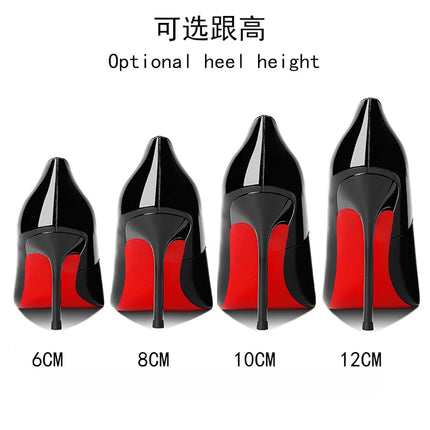 Tacchi da donna 2025 Nuovo marchio di lusso Décolleté Fondo rosso Punta a punta Strass Tacchi alti Elegante stiletto Party Prom Scarpe da donna