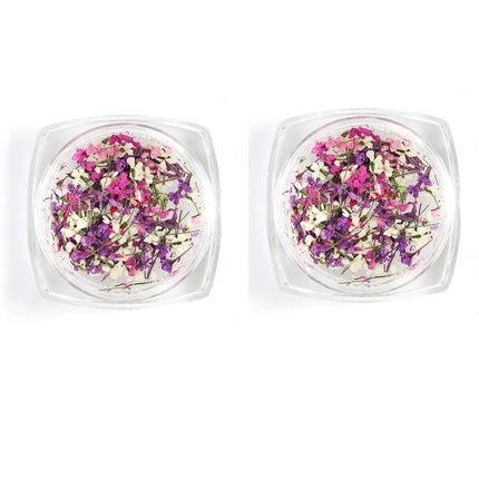 3D Mix Colors Flower Nail Art Sticker Resin - Summer Natural Minced Flowers Decal for Nails Art Accessories&Applique DIY Craft