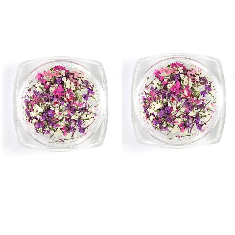 3D Mix Colors Flower Nail Art Sticker Resin - Summer Natural Minced Flowers Decal for Nails Art Accessories&Applique DIY Craft