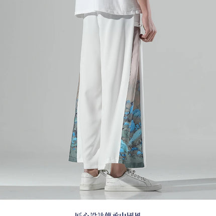 Nuovi pantaloni da uomo e da donna Chinoiserie moda giapponese pantaloni sportivi da uomo larghi di grandi dimensioni abbinati a pantaloni larghi di grandi dimensioni