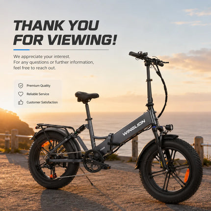 WINGLION EB-FF2.0 Bicicletta Elettrica Pieghevole da Donna, Motore 750W, Batteria 48V 15Ah, Autonomia 100KM, Velocità 40KM/H, Pneumatici Fat 4.0 da 20 Pollici, E-bike Pieghevole per Tutti i Terreni