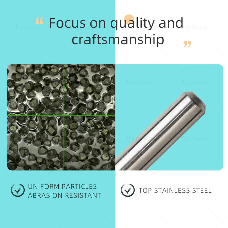 HYTOOS 5Pcs/Set Titanium Nail Drill Bits Diamond Cuticle Clean Nail Bit Professional Safety Cuticle Dead Skin Nail Cleaner Tool