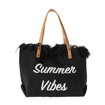 Women's Canvas Bags Large Beach Bag Tote Shopping Bags Underarm Shoulder Bag for Female Casual Top-Handle Purses
