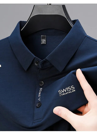 BROWON 2025 Été 2025 Tendances Polo T-shirt homme Manches courtes Anti-rides Col rabattu Mince Cool Business Tee Shirt Homme