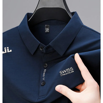 BROWON 2025 Summer 2025 Trends Polo Shirt Men's Short Sleeve Wrinkle-Resistant Turn-Down Collar Slim Cool Business Tee Shirt Homme