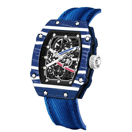 Nuovo Orologio al Quarzo Trendy Ultra-Sottile a Forma di Botte di Vino con Cinturino in Nylon, Elegante e alla Moda platinumshop