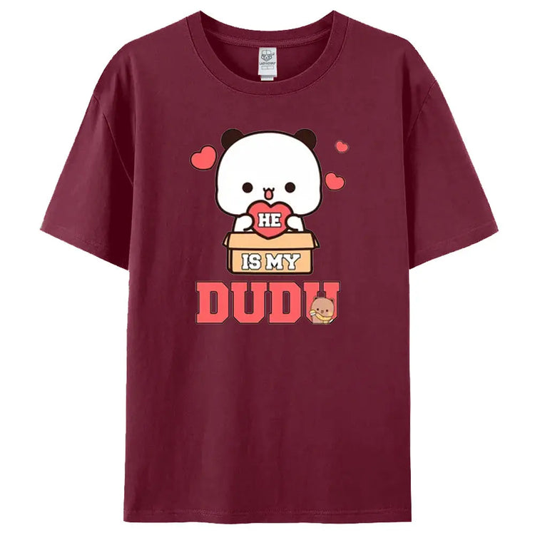 Bubu Dudu Felpa per coppia abbinata Simpatico regalo di anniversario Abbigliamento Uomo Donna Vita quotidiana Maglietta casual in cotone Coppia Orso Tee