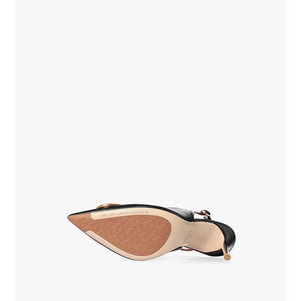 HLTINO Fahion Slingback Nero Comode Scarpe Estive da Donna Sandali con Tacco Alto 2025 Tendenza per Abito da Festa di Nozze