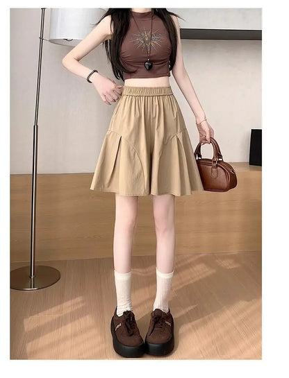 Shorts Womens Woolen High Waist Double Deck Winter Office Lady Mature Classic Elegant Commuter Flannel Warm Formal Workwear