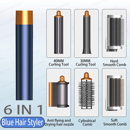 6 in 1 Professional Hot Air Styler Negative Ion Multi Hair Styler Set for Auto Curling Hair Styling Tools Best Gift for Women