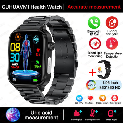 Nuovo 2025 Smartwatch per XIAOM1 con ECG+PPG, Monitoraggio Grasso Sanguigno e Acido Urico, Frequenza Cardiaca, Pressione Sanguigna, Chiamate Bluetooth per Uomini e Donne platinumshop