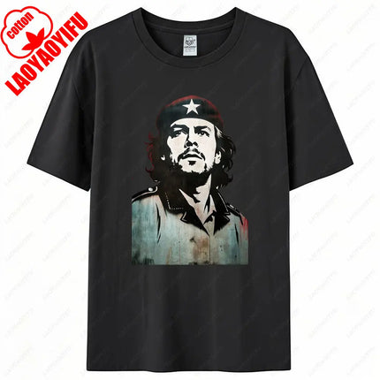 Che Guevara Shirt Rebel Cuban Shirt Guerrilla Revolution Casual Short Sleeve Men's High Quality Cotton T-Shirt