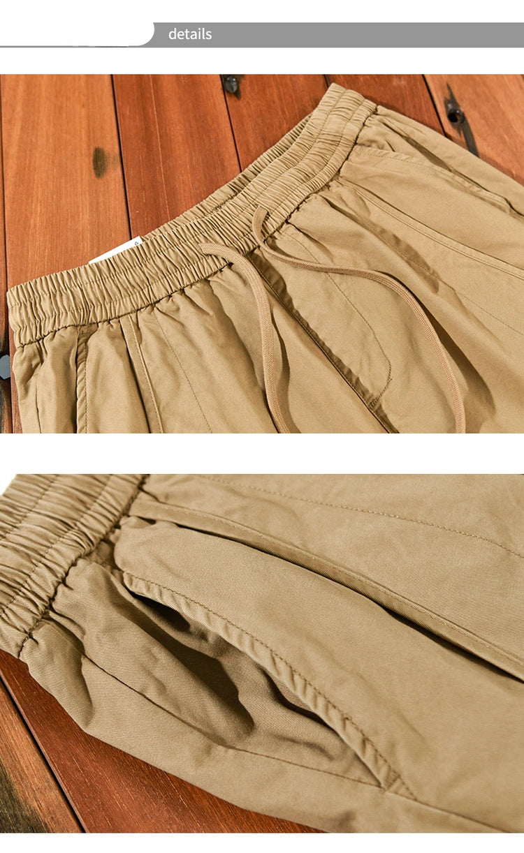 Winter New Thickened 100% Cotton Cargo Velvet Men's Winter Pants Comfortable Soft Keep Warm Retro Street Trousers  AZ640