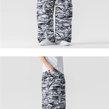 Pantaloni cargo mimetici uomo pantaloni Harem casual Harajuku larghi uomo sport all'aria aperta pantaloni a gamba larga uomo streetwear oversize High Street
