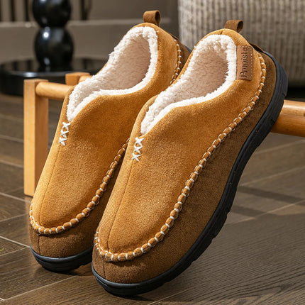 inter Men's Mark Line Slippers With Anti Slip TPR Sole, Soft, Warm, Comfortable And High-Quality Indoor Shoes