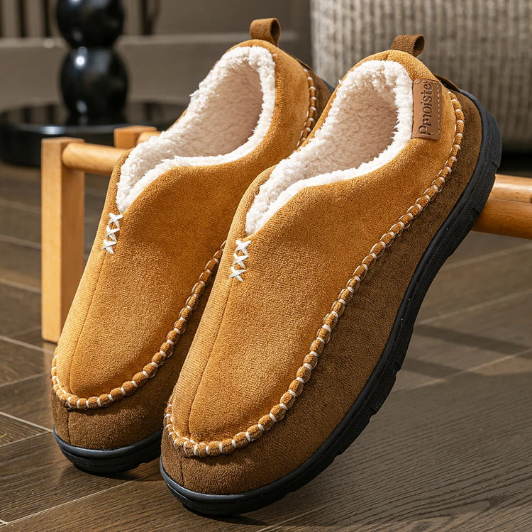 inter Men's Mark Line Slippers With Anti Slip TPR Sole, Soft, Warm, Comfortable And High-Quality Indoor Shoes