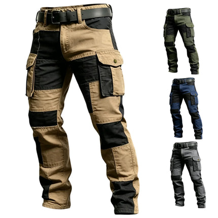 2026 Cotton Men's Pants Large Size Multi-pocket Loose Overalls Outdoor Sports Training Jogging Casual Pants Loose Comfortable