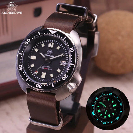 ADDIESDIVE Men's Watch Sapphire Glass Stainless Steel NH35 Automatic Mechanical Watch BGW9 Luminous 200m Waterproof Dive Watch