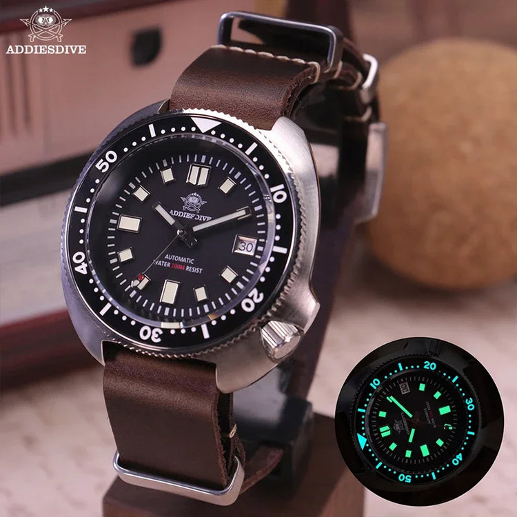 ADDIESDIVE Men's Watch Sapphire Glass Stainless Steel NH35 Automatic Mechanical Watch BGW9 Luminous 200m Waterproof Dive Watch
