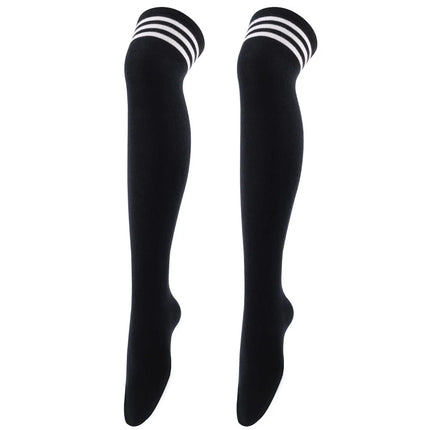 Calze Jk da donna Calzini cosplay per feste di Halloween Calzini sopra il ginocchio Calzini caldi Calza per stivali da donna Calzini lunghi a tripla banda