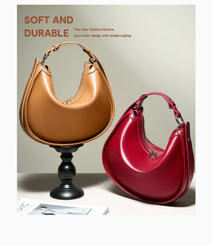 Zency Borsa da donna in vera pelle premium Borsa hobo di lusso Borsa a tracolla moda di grande capacità per moglie amante ragazza regalo Sac