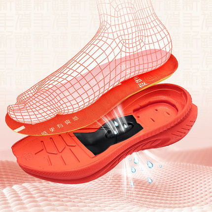 Scarpe da corsa ONEMIX Paraurti rosso riflettente Elite Scarpe sportive con rialzo di altezza per scarpe da ginnastica da passeggio in mesh traspirante per esterni da uomo platinumshop