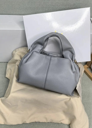 Grande borsa tote da donna in pelle morbida, con manici integrati, borsa capiente per shopping e lavoro
