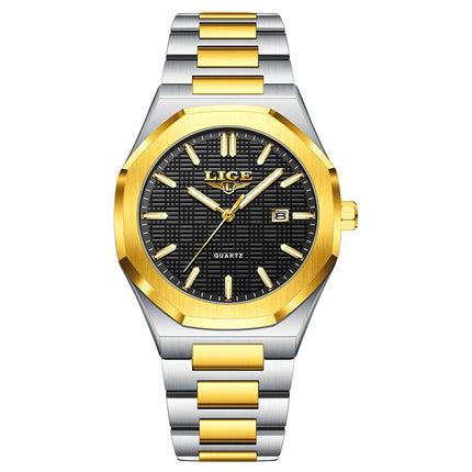 LIGE Orologio da donna elegante e lussuoso, orologio classico alla moda con data automatica, cinturino in acciaio inossidabile, orologi luminosi impermeabili per donna, regalo per signora platinumshop