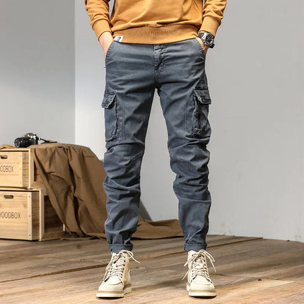 CAAYU American Casual Men'S Work Pants Hip-Hop Fashion Casual Versatile Multi Pocket Design Work Pants Long Pants Men'S Long Pan