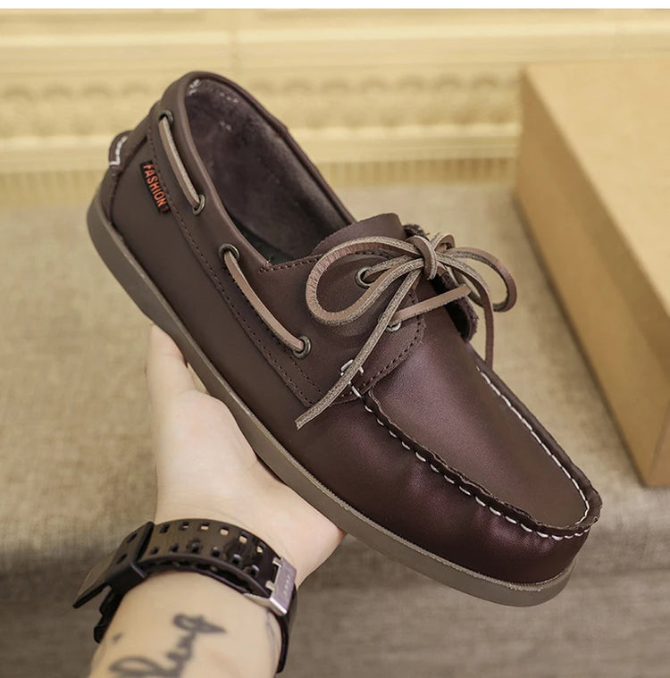 Moda uomo scarpe da barca scarpe da ponte Casual in pelle 2023 mocassini primavera autunno Designer di marca di lusso antiscivolo vendita calda