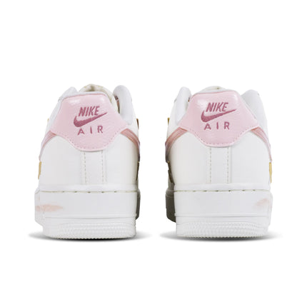 Nike Air Force 1 Peach Oolong Abrasion Resistant Low top Skateboard Shoes Women's White Pink
