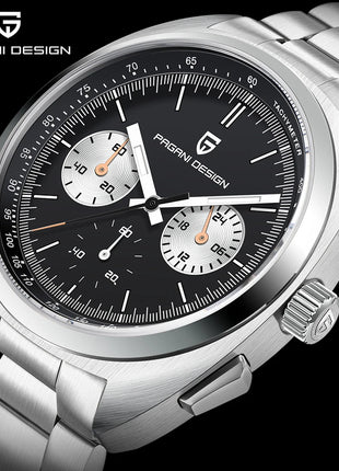Orologio da uomo di lusso retrò 2026 PAGANI DESIGN Cronografo sportivo al quarzo VK63 con zaffiro AR impermeabile e cinturino in pelle