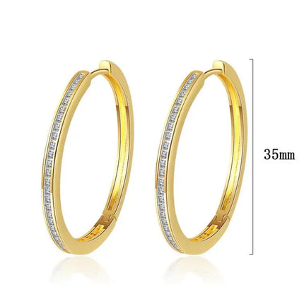 Princess Cut Moissanite Diamond Hoop Earring 925 Sterling Silver for Women 18k Gold Sparkling Square Huggie Fine Jewelry PlatiNum