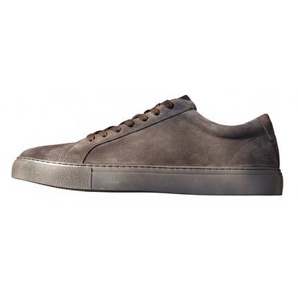 Men Coffee Suede Loafers Skateboarding Pure Outdoor Durable Leather Casual Walking Style Shoes