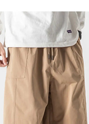 Pantaloni estivi da uomo a gamba larga Pantaloni moda casual solidi leggeri e sottili Harun Pantaloni da jogging larghi da uomo Pantaloni cargo Streetwear Taglie forti 5XL