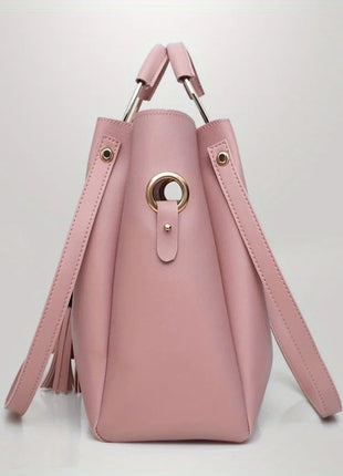 Set di 3 Borse da Donna in Pelle PU: Borsa a Tracolla, Borsa a Mano e Pochette, Combo Elegante per Signore