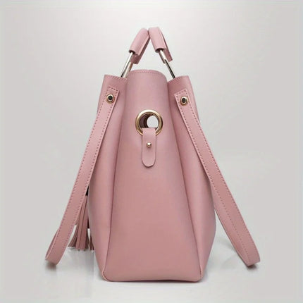 Set di 3 Borse da Donna in Pelle PU: Borsa a Tracolla, Borsa a Mano e Pochette, Combo Elegante per Signore