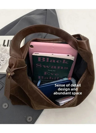 Women Suede Shoulder Bag with Zipper Hobo Bags Large Capacity Handbag Slouchy Bag Commuter Travel Bag Purses and Handbags PlatiNum