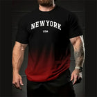 T-shirt da uomo sfumata New York 3d Stampa manica corta Tee Moda Casual Streetwear Uomo Pullover Semplice T-shirt oversize per uomo